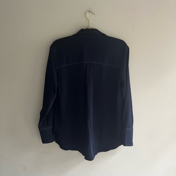 NWT! MADEWELL Navy Contrast-Stitch Popover Shirt Size XS - Picture 6 of 6